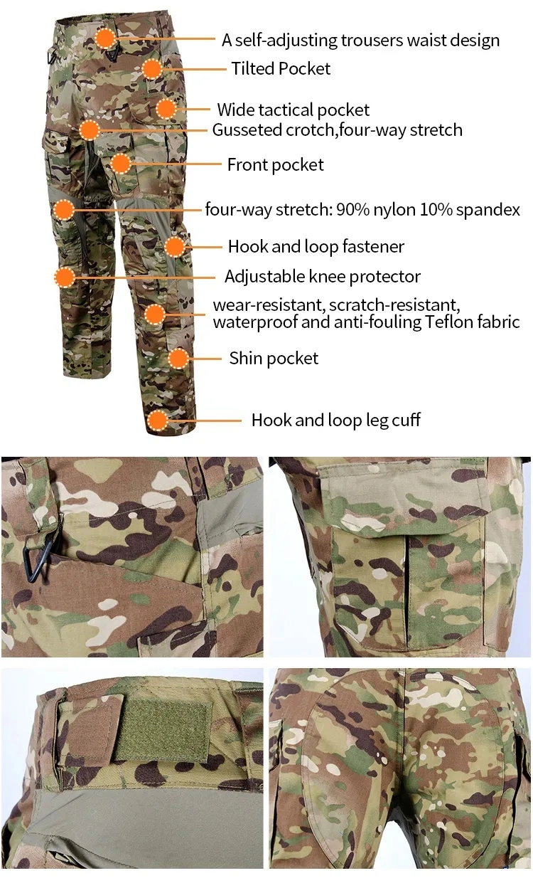 Breathable Protection Tactical Clothing Frog Uniform Multicolor Suit Combat Suit