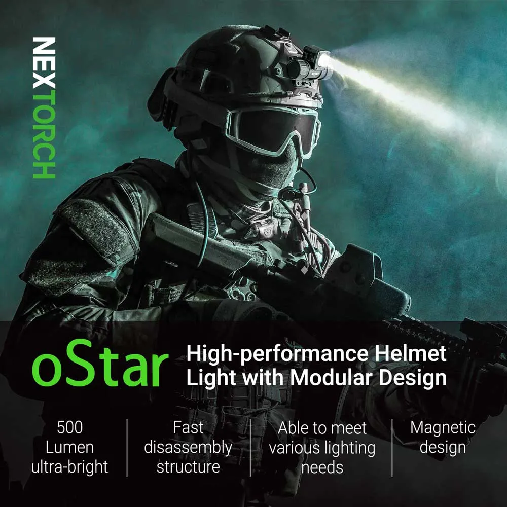Nextorch 500 Lumens Multi-Function High Performance Nvg Tactical Headlamp Work Headlamp Head Torch