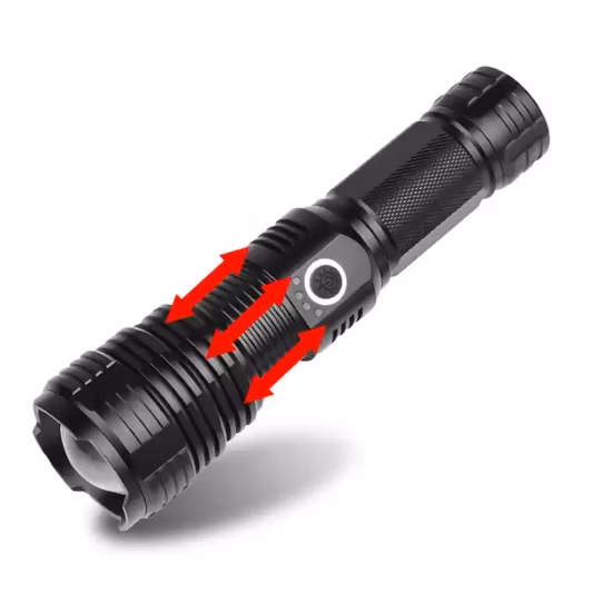 120000 Super Bright Powerful Tactical Rechargeable LED Strong Torch