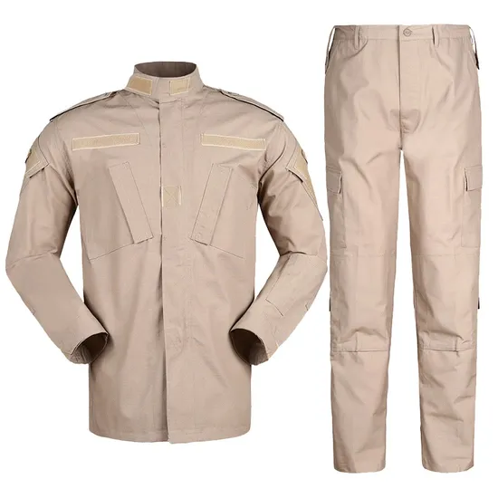 Khaki Outdoor Tactical Sports Polyester/Cotton Rip-Stop Clothes Suit