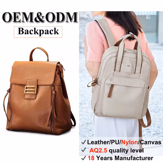 Wholesale Leather Tactical Backpacks Designer Luxury Men Clear Sport Drawstring Daypack School Hiking Custom Backpack